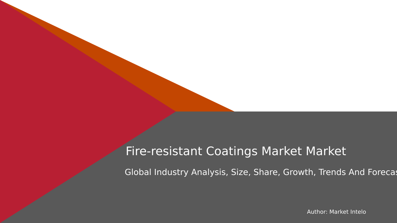 Fire-resistant Coatings Market Research Report 2033